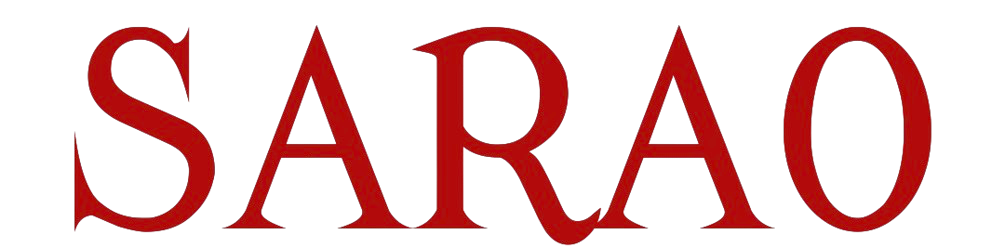Logo Sarao, letras rojas sin fondo